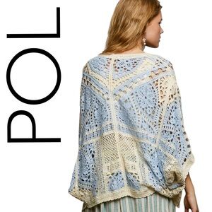 759:  POL NEW CROCHET CARDIGAN SKY MULTI (248)